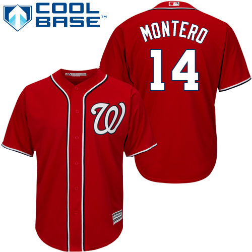 Nationals #14 Miguel Montero Red Cool Base Stitched Youth MLB Jersey